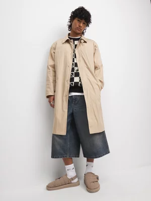 Men's Stone Trench Coat