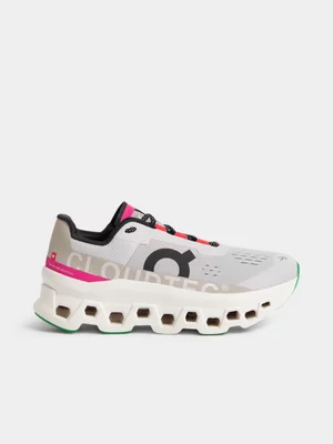 On Running Women's Cloudmonster Silver/Ivory Sneaker