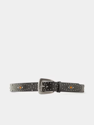 Men's Cotton On Black Biker Belt
