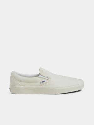 Vans Junior Classic Slip On Checkerboard Marshmallow White Sneaker
