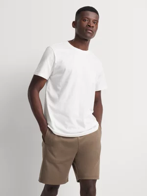 Markham Men's Elevated Relaxed Pull-On Knit Taupe Shorts