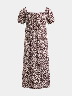 Jet Teen Girls Brown Paisley Flowy Dress