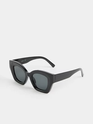Exact Women's Black Chunky Square Sunglasses 