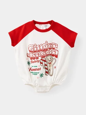 Cotton On Baby Red Family Christmas Bubbysuit