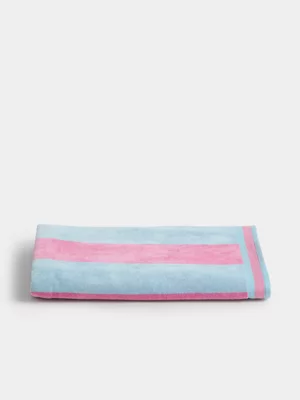 Jet Home Aquamarine Stripes Beach Towel 