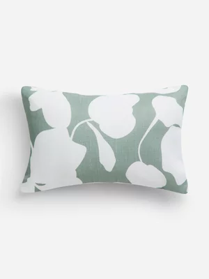 Jet Home Sea Green Bold Floral Cushion