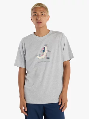 New Balance Men's Bearded Runner Grey T-Shirt