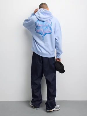 Anatomy Men's Graphic Inflated Blue Hoodie