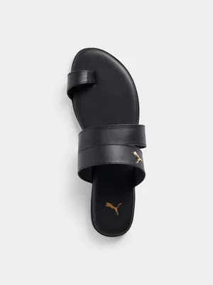 Puma Womens Style Bolero 2.0 Black/Gold Sandals 