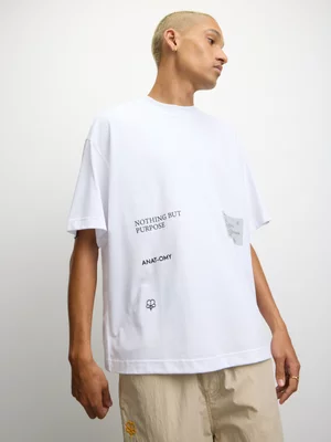 Anatomy Multi Logo Badge White T-shirt