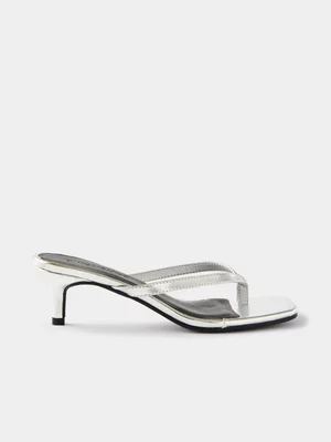 Women's Cotton On Silver Eve Kitten Heels