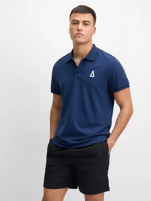 Mens APX Pique Tipping Navy Golfer