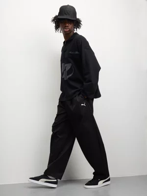 Puma Men's Baggy Cotton Twill Black Pants
