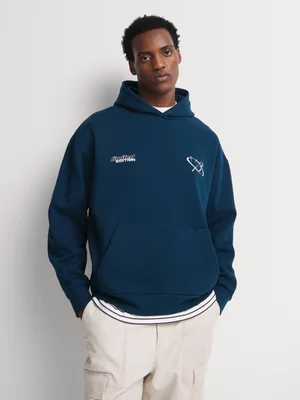 Markham Men's Embroidery Graphic Teal Hoodie