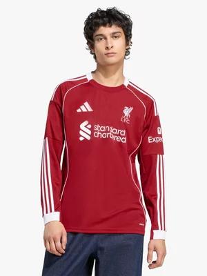 adidas Mens Liverpool FC Home 25/26 Long Sleeve Red Stadium Jersey