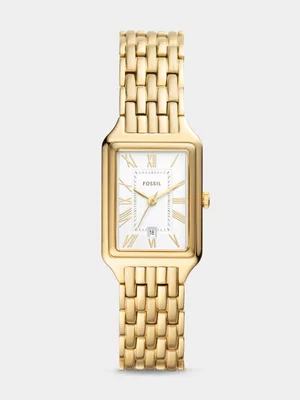 Fossil Women's Raquel Gold Plated Stainless Steel Bracelet Watch