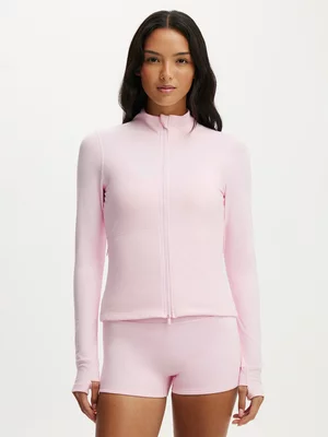 Women's Cotton On Active Pink Ultra Soft Zip Thru Jacket