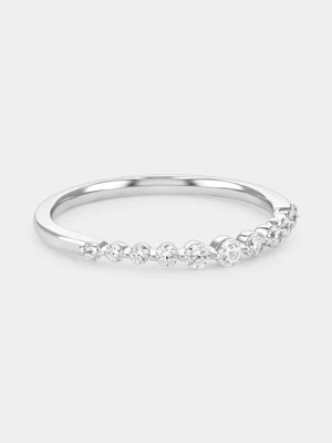 Sterling Silver 0.29ct Lab Grown Diamond Starstruck Anniversary Ring 