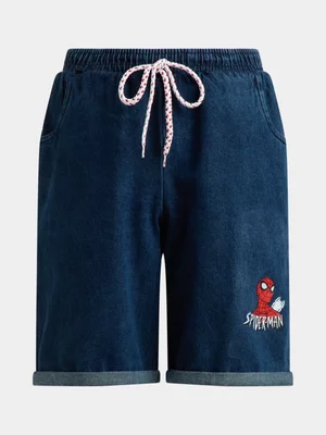 Jet Older Boys Denim Spiderman Shorts