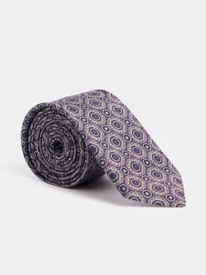 Markham Men's Pattern Dark Micro Geo Tie 