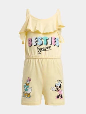 Jet Younger Girls Yellow Minnie & Daisy Playsuit