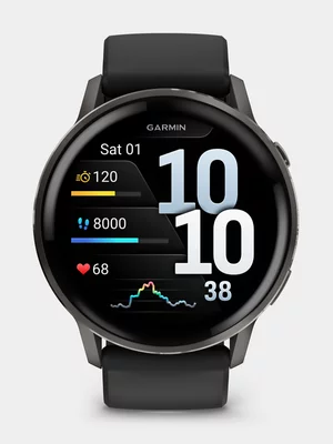 Garmin Venu 4 45mm Slate/Black Silicone Band Smartwatch