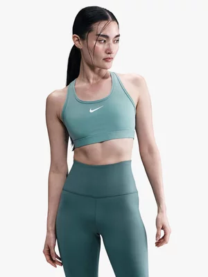 Nike Womens Swoosh Padded Cannon/White Sport Bra