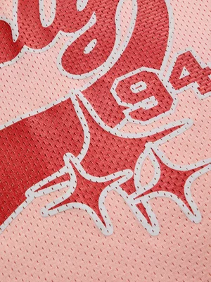 The FIX Men's Pink Oversized Mesh Retro Sport T-Shirt