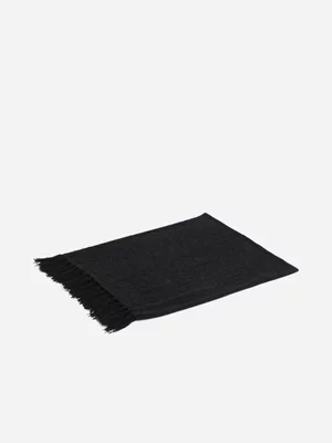 Jet Home Black Chenille Throw