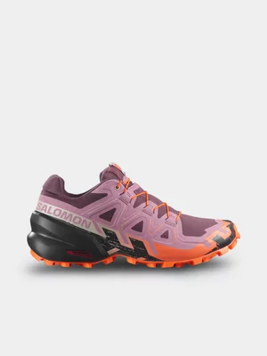 Salomon Womens Speedcross 6 Huckleberry/Dusky/Nectarine Trail Running Shoes