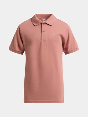 Jet Older Boys Dusty Pink Core Golfer