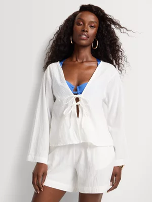 Women's BeachCult White Blanca Quinn Shirt