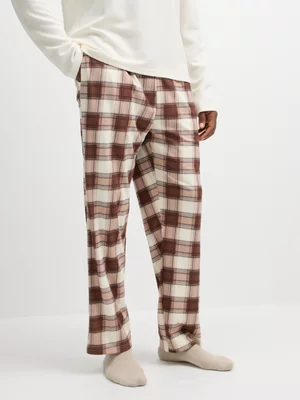 Exact Men's Brown Checked Sleep Pants 