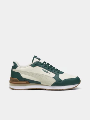 Puma Mens Puma ST Runner Green/Beige Sneakers