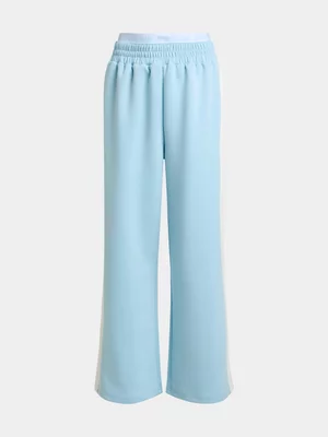 Jet Younger Girls Blue Lux Elasticated Wide Leg Pants