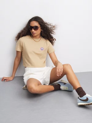 Redbat Women's Brown Boxy Cropped Top