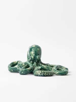 Rialheim Feeling Shy Baby Octopus Wall Art Blooming Blue