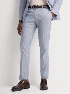 Fabiani Men's Light Blue Linen Blend Suit Trousers
