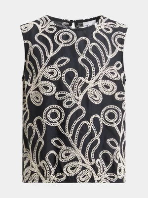 Girls Anglaise Shell Top