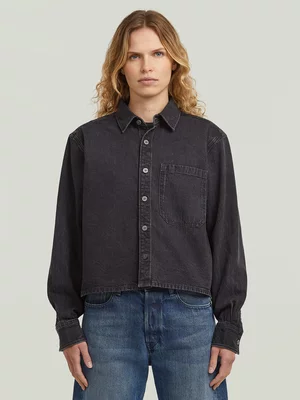 G-Star Women's Preto Boxy 1-Pocket Black Shirt