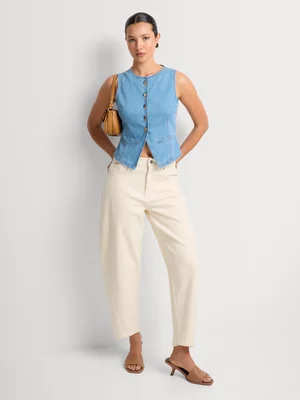 FF Denim Barrel Leg Jeans