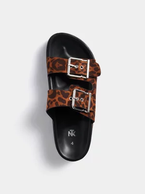 Jet Teen Girls Animal Print Chunky Sandals