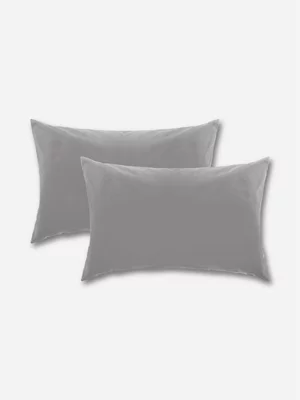 Volpes Egyptian Cotton 300tc Grey Pillowcase Pair