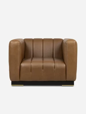 Luca 1 Seater Leather Codiac Taupe