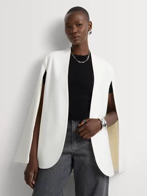 Collarless Blazer Cape