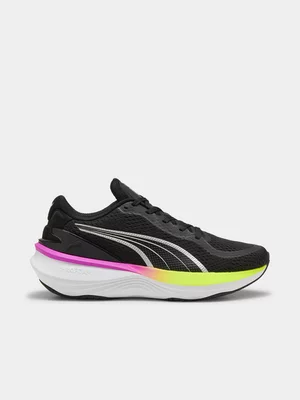 Puma Womens Scend Pro 2 Black/Yellow/Magenta Running Shoes 