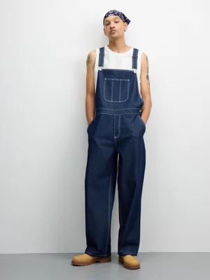 The FIX Men's Indigo Wash Denim Dungaree