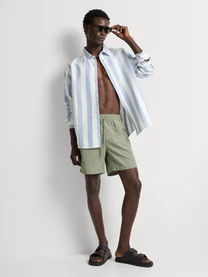 Markham Men's Regular Fit Plain Sage Swim Shorts