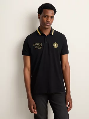 Fabiani Men's Gold/Black Fashion Polo Shirt