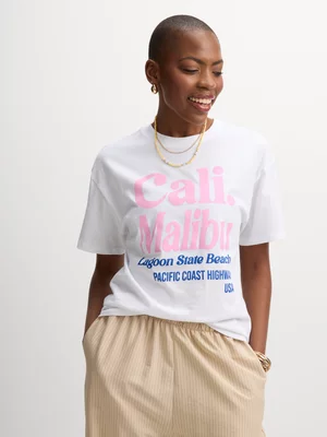 Exact Women's White Slogan Print T-Shirt